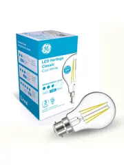 GE 7.6W Heritage LED GLS BC Globe in Cool White