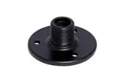 Microphone Flange Mount Base - Black - for Clips Gooseneck Attaching to Podium