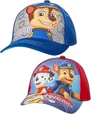 [Nickelodeon] Little Boys Paw Patrol Character Cotton Baseball Cap, 2 Piece Design Set, Age 2-7 (Toddler Boys Age 2-4 (51CM))