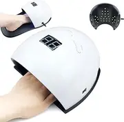 48w Uv Led Manicure Lamp, Gel Manicure Uv Lamp with 3 Timer Settings and Large LCD Touch Screen, 2-in-1 Nail Dryer, Suitable for All Hands Feet Sizes and Nail Lengths