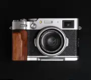 Wood L Hand Grip + Aluminum Alloy Baseplate For Fujifilm X100vi X100 V 6 Camera