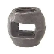 B&P Lamp 1" Iron Hickey, 1/4F X 3/8F