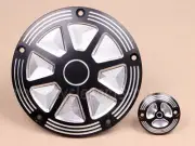 Black Burst Derby Timing Timer Cover For Harley Touring FLHX FLTRX FLHT 2017-up