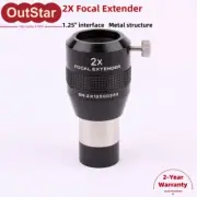 1.25" PM2X Barlow Lens Super Color Correction 2X Focal Extender 4pcs Structure