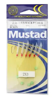 Mustad Bait Catcher Fishing Rig - 2 x 3 Hook Bait Jigs