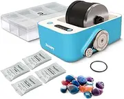 Discovery™ #MINDBLOWN Rock Tumbler Deluxe Set – Stone Polishing Kit with Rocks, 4 Grits, Gem Case| STEM Science Project Kit for Kids & Beginners| Fun Craft Kit Gift| Cool Toy for Boys & Girls Ages 8+