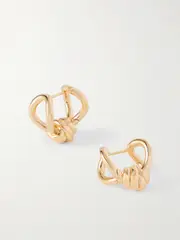 [Bottega Veneta] Bottega Veneta - Knot Gold-plated Silver Earrings - One size One size Gold