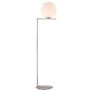 Drake White Glass Floor Lamps Nickel | Replica IC Flos