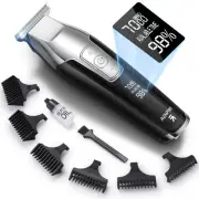 RENPHO Cordless Hair Clippers for Men, Beard Trimmer with LED Display, 4-Spee...