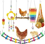 Longer Chain Chicken Toys for Coop Accessories 7PCS Chicken Swing Ladder