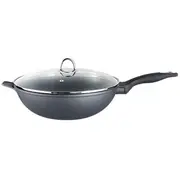 Baccarat Granite Non Stick Wok with Lid 30cm