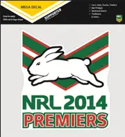 South Sydney Rabbitohs NRL Premiers 2014 Mega Team Car Logo Sticker
