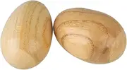 Lovermusic Finish Percussion Wooden Egg-Shaped Shakers Musical Instrument Tool Pack of 2