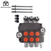 3 Spool 21 GPM Hydraulic Monoblock Double Acting Control Valve SAE Ports