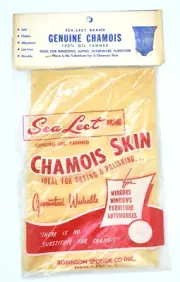 VTG SEA-LECT BRAND GENUINE CHAMOIS OIL TANNED ROBINSON SPONGE CO NOS