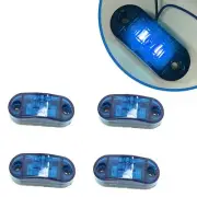 4x Blue 12v 24v LED marker double burner day lights truck trailer van side
