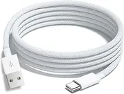 3m iPhone 16 Charger Cable, Car CarPlay USB A to USB C Woven Charging Cable for iPhone 16/15 Pro Max, 16/15 Plus,iPad 10.9 in (10th Gen),iPad Pro 12.9 Inch(3rd 4th 5th) Car Accessories Long Power Cord