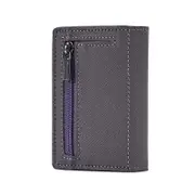 Rfid Blocking Triple Fold Card Holder - Anti-magnetic