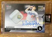 Walker Buehler Autograph 2020 Topps Now WS Auto Game 3-Used Base Relic 459A #/99