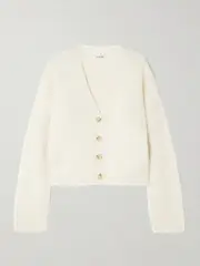 [LOEWE] LOEWE - Alpaca-blend Cardigan - White - medium medium White