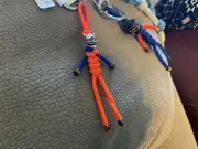 UVA / Florida school colors paracord keychain. backpack, purse, bag zipper pull.