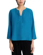 Eileen Fisher Linen Round Neck Top