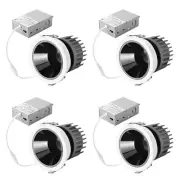 LED Commercial Recessed Round Downlight Fixture, CCT Switch 27K/30K/35K/40K/5...