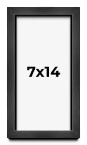 7x14 Shadow Box Frame Grey Charcoal Black | 0.875 Inches Deep | Solid Wood Shado