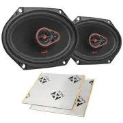 Cerwin Vega H7683 6x8" 3-Way Coaxial Car Speakers with Sound Damping