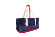 Ibiyaya Light Pet Carrier with Hardshell Base for Dachshunds & Long Pets - Navy