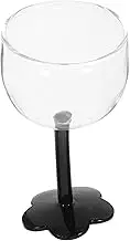 HAKIDZEL Stunning Black Foot Flutes Glass Wine Cups Reusable Beverage Cups for Festive Occasions