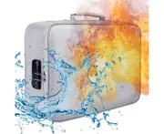 Fireproof Document Bag with Lock Zipper Closure Fire & Water Resistant Money Bag Storage Pouch Organizer Case Home Office Travel Safe Bag for Documents Fil