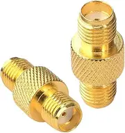 SMA Female to Female Barrel Adapter RF Coax Connector Straight Pack of 2