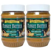 2 Pack Trader Joe’s Peanut Butter Creamy Unsalted Unblanched Stir 16 oz Sealed