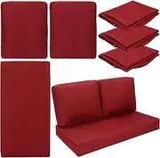 3 Pcs Waterproof Cushion Covers 48 x 24 Inch Outdoor Patio Furniture Seat Covers Fade Resistant Replacement Slipcover with Zipper for Outside Patio Chairs Couch Swing Sofa