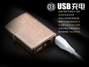 金唐草花 創意JINLUN 電弧打火機 USB充電打火機 電磁脈衝電弧 個性金屬 電子點煙器 防風 海關zippo造型