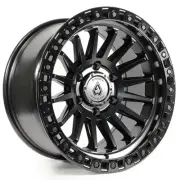 17x9 Arena A101 Mesa Satin Black Center Glossy Black Lip Wheel 6x5.5 (0mm)