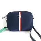 Women's Tommy Hilfiger Women's Gold Logo Stripe Nylon Crossbody Bag