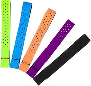 SUPVOX 5 Pcs Replacement Heart Rate Straps: Adjustable Breathable Elastic Watch Straps - Wide Compatible with Various Wearable Devices, Mutiple Colors(0.9 x 13.8 Inch)