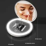 UV Mirror Sunscreen Testing Camera with Light 2X Magnification Travel Makeup New