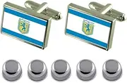 [Select Gifts] Shirt Dress Studs Jerusalem City Israel Flag Cufflinks
