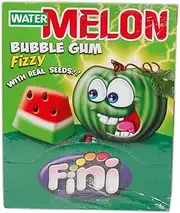 Fini Watermelon Wrapped Bubble Gum Pieces, 200 Pieces