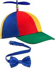 Oshhni Propeller Ball Hat Helicopter Caps Costume Hats Brightly Color Funny Decoration Kids Propeller Hat Baseball Cap for Camping Travel Children