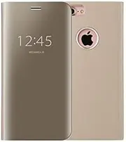 CrazyLemon Case for iPhone 6 Plus / 6S Plus, Luxury Fashion Elegant Perspective Mirror Shell Stand Function PC PU Leather Case Shockproof Anti-scratch Ultra Thin Cover Folio Flip Case for iPhone 6 Plus / 6S Plus 5.5 inch - Gold