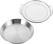 Cabilock 1 Set Stainless Steel Fry Oil Strainer Tray with Fine Mesh Basket Capacity Oil Filter for Home Cooking Vegetable Draining for Family Meals and Entertaining
