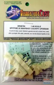 BARBR48194 1:48 BarracudaCast Spitfire Mk.IX Snapshot Cockpit Upgrade (EDU kit)