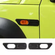 For Suzuki Jimny 2019+ Carbon Fiber ABS Side Fender Leaf Turn Signal Light Trim (for: Suzuki)