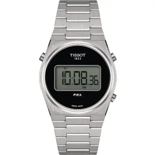 【TISSOT 天梭】官方授權 PRX Digital 數位石英手錶 母親節(T1372631105000)