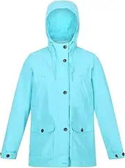 Regatta Women's Nahla Waterproof Jacket, Isotex 5000 Polyester, Taffeta Lining, Adjustable Cuffs and Shock Cord Waist, Jerseylined Hood, 100% Polyester, Standard Length, XL, UK