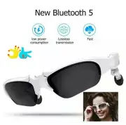 Bluetooth 5 Glasses New Model Wireless White Sunglasses with Microphone